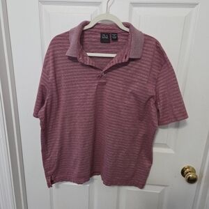 Jos. A. Bank Burgundy Striped Polo Shirt